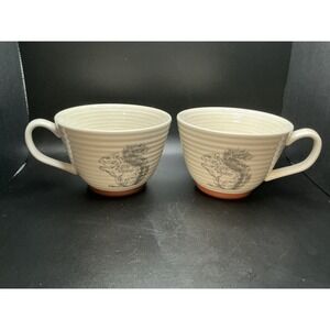 Portobello by Inspire, 5" Beige, Ribbed, Squirrel Mugs